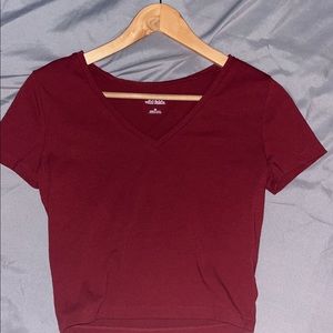 Red crop top